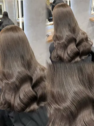 ロング カラー ヘアアレンジ 🩵透明感カラー HIYO🩵のヘアスタイル