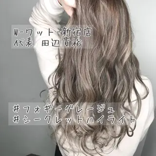 ロング カラー パーマ ヘアアレンジ メンズ キッズ ネイル マツエク・マツパ 🫧代表/新宿駅近/ 限定価格🫧田辺貴裕のヘアスタイル
