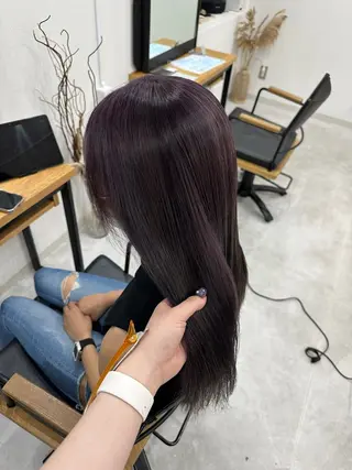ロング カラー Manami /岡山 ブリーチ/縮毛矯正のヘアスタイル