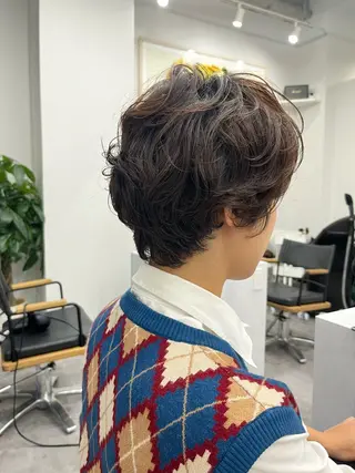 ショート パーマ 門崎未依/レイヤー/ メンズカット🪿🌼のヘアスタイル