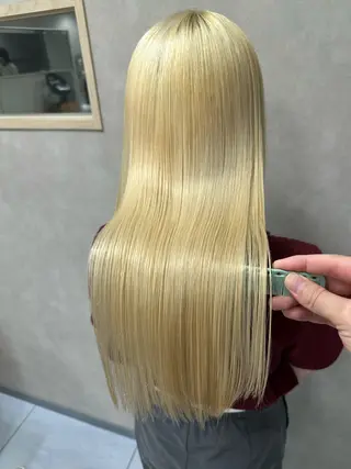 ロング パーマ 髪質改善🍏縮毛矯正 /ブリーチ矯正岡部のヘアスタイル