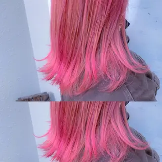 ミディアム カラー BOX mico.のヘアスタイル