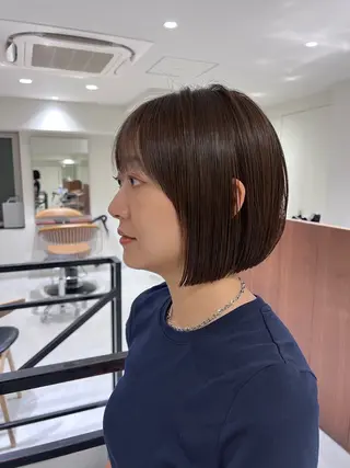 ショート カラー 透明感ベージュ/ボブ /表参道 yunaのヘアスタイル