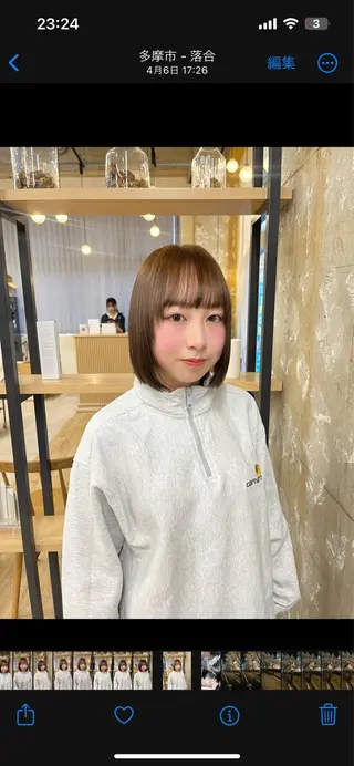 ショート ニュアンスパーマ 曲がる縮毛矯正　爲石のヘアスタイル