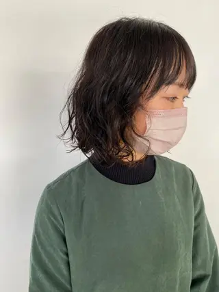 ミディアム パーマ steed tokyo所属・KOOKI スティードトーキョーのヘアスタイル