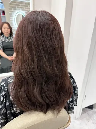 ロング カラー ボブ、レイヤー、 ハイトーン、古淵のヘアスタイル