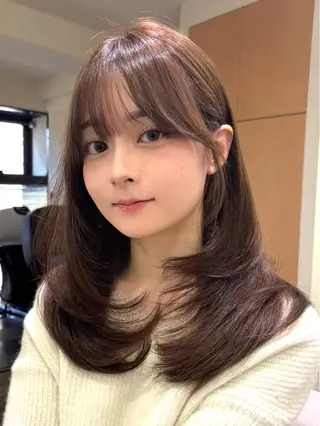 ロング カラー Sugar所属・レイヤーカット/大阪 /梅田/執印悠太のヘアスタイル