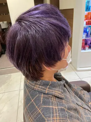 ショート カラー メンズ ✨武内凌太✨ 複雑履歴/ムラ修正のヘアスタイル