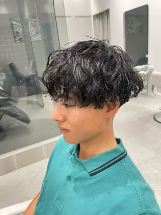 パーマ メンズ 無料ショートモデル 募集中❗️秋山ひらいのヘアスタイル