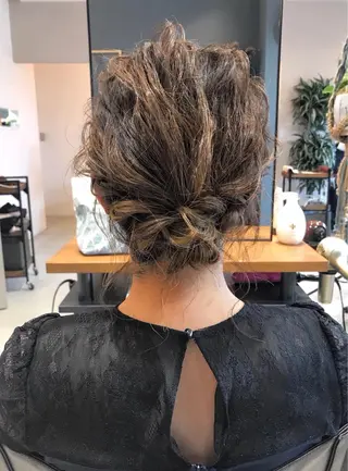 ミディアム カラー ヘアアレンジ glad hairのヘアスタイル