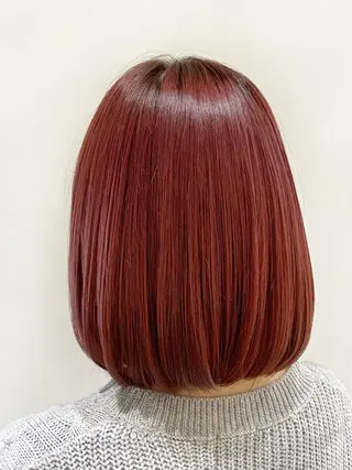 ミディアム カラー やなせ かすみのヘアスタイル