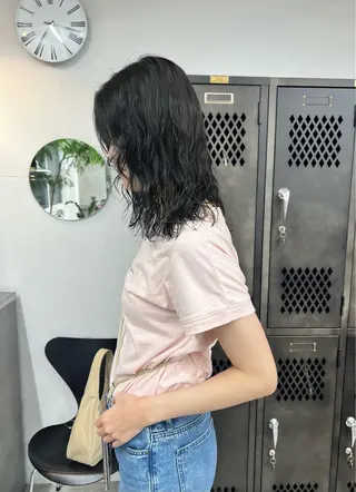 ミディアム カラー パーマ 樫原裕二 /柔らかいカラーのヘアスタイル