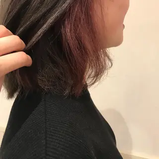 ミディアム カラー 宮内 真乃のヘアスタイル