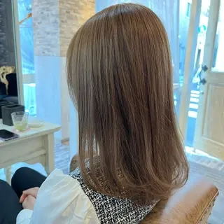 ミディアム カラー 🌷L'oeuf 【ﾙﾌ】ホシカワ🌷のヘアスタイル