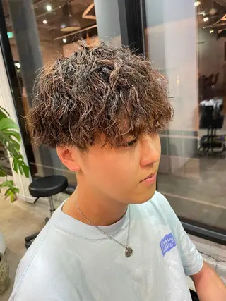 パーマ メンズ 山下 皐介のヘアスタイル