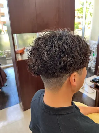 ショート パーマ メンズ AROH men's cut&men's perm 船橋店所属・🧊メンズ特化🧊 高木航希のヘアスタイル