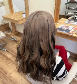 セミロング カラー Hair Resort ALL BLue所属・細貝 舞利のヘアスタイル