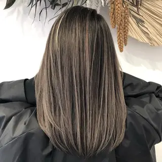 セミロング カラー ✨韓国/外国人風✨ 江原巧のヘアスタイル