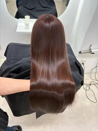 ロング カラー 新宿/韓国ヘア/ 髪質改善ストレートのヘアスタイル