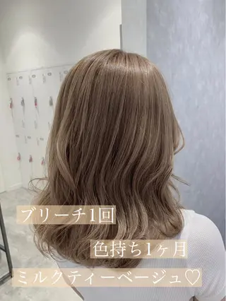 セミロング カラー メンズブリーチカラー /NAOのヘアスタイル