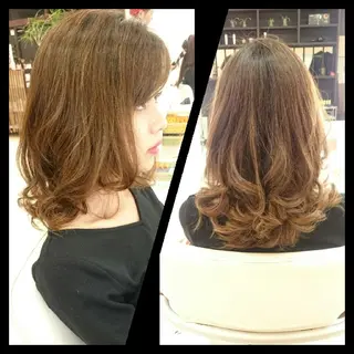 セミロング キンジョウ エナミのヘアスタイル