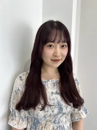 ロング カラー 愛結 暖色カラー🎀🩰のヘアスタイル