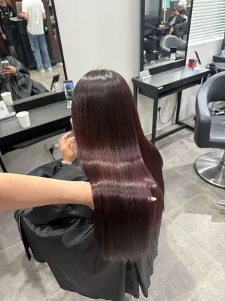 ロング カラー ヘアアレンジ 💗暖色特化ピンク/ 赤髪💗HARUNAのヘアスタイル