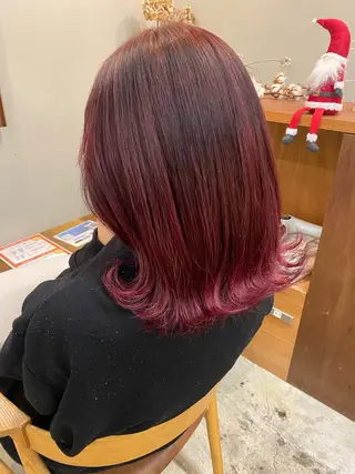 ミディアム カラー NIKO/名古屋/ 伏見/花屋併設のヘアスタイル