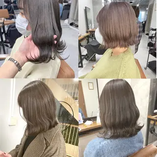 セミロング カラー ヘアアレンジ 🌷FUKA🌷 まろやかハイトーンのヘアスタイル