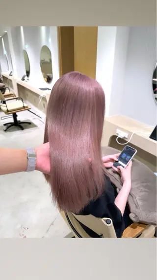 カラー ulu名古屋栄所属・落合しほ/韓国ヘア/ 髪質改善/縮毛矯正のヘアスタイル