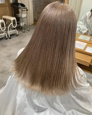 セミロング カラー ブリーチ/アレンジ 天満/chihiroのヘアスタイル