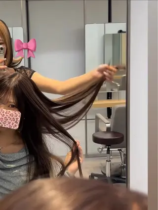 ロング カラー yuna/韓国ヘア ／透明感のヘアスタイル