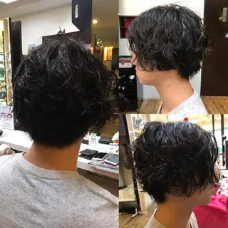 ミディアム パーマ メンズ 赤羽、髪質改善サロン 吉野リョウスケのヘアスタイル