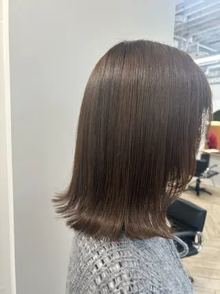カラー ベージュ/ダブルカラ ー/新潟駅/青柳萌果のヘアスタイル
