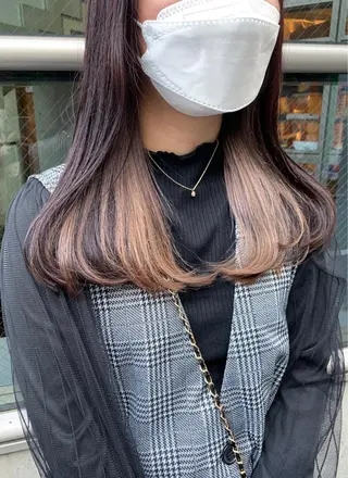 セミロング カラー 原宿パーマ kazuのヘアスタイル