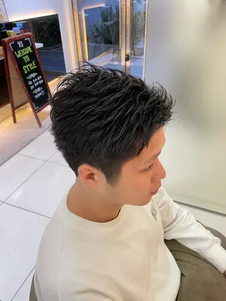 ショート メンズ 髪質改善/縮毛/トリ ートメント/平野広大のヘアスタイル