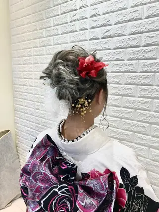 セミロング カラー ヘアアレンジ D.log 大和西大寺店所属・川崎 雅大のヘアスタイル