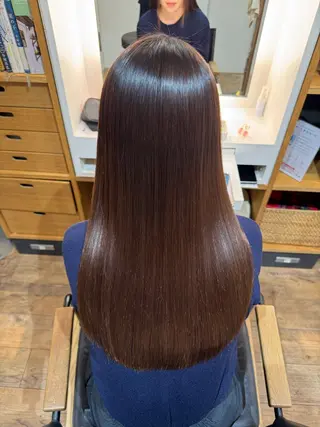 ロング カラー 杉田 礼のヘアスタイル