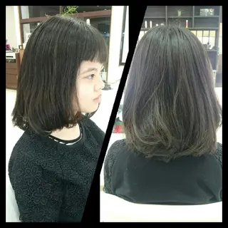 ミディアム キンジョウ エナミのヘアスタイル