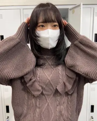 ミディアム カラー Yui. ハイトーン/パーマ/のヘアスタイル