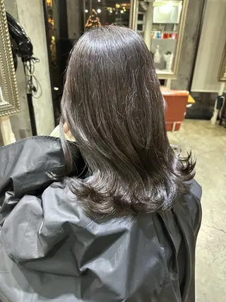 ミディアム ✨くびれヘア 透明感カラー✨のヘアスタイル