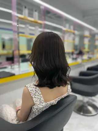 ロング カラー ヘアアレンジ ☁️縮毛矯正✖️ 透明感☁️りくのヘアスタイル