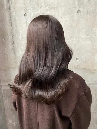 ミディアム ブラウンベージュ🤎 ブリーチなし🤎のヘアスタイル