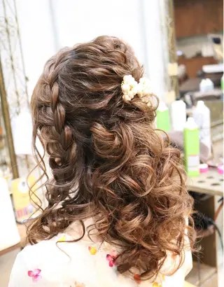 セミロング まつパ・ヘアセット ♡Chinami♡のマツエク・マツパデザイン