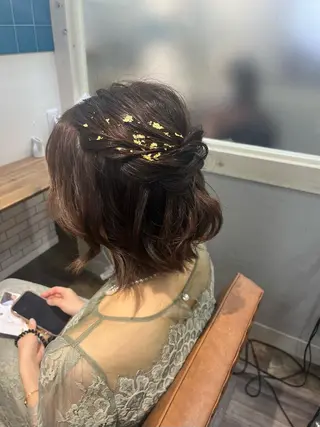 ミディアム ヘアアレンジ 🫧tomoka 透明感カラー🫧のヘアスタイル