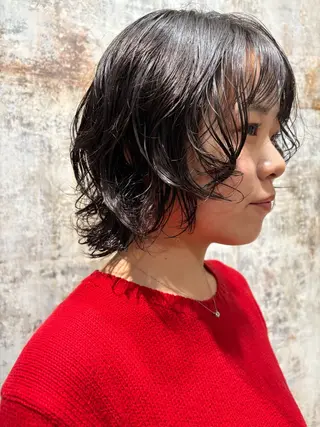 ミディアム パーマ 【お洒落パーマ】 Elme　肥塚康汰郎のヘアスタイル