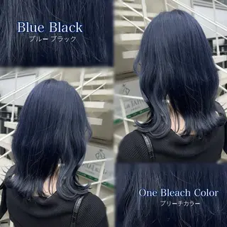 ミディアム カラー ハイトーンカラー/ 青髪/💙みずき💙のヘアスタイル