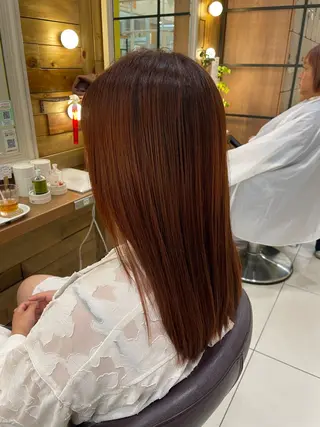 カラー 透明感/暖色カラー /ヘアアレンジ/ななのヘアスタイル