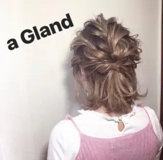 ミディアム カラー ヘアアレンジ ace share salon所属・桑原 祥のヘアスタイル