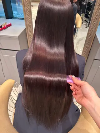 ロング AYARI☆縮毛矯正 艶髪/透明感カラーのヘアスタイル
